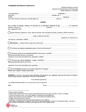 Permesso Retribuito Comparto