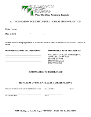 Authorization for Disclosure of Health Information