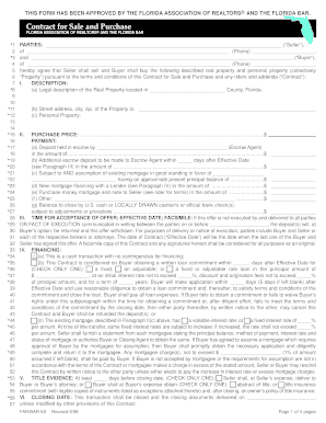 Florida Contract for Sale and Purchase