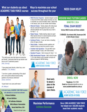 WACE Revision Program Enrollment Form
