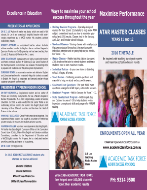 Academic Task Force Enrollment Form