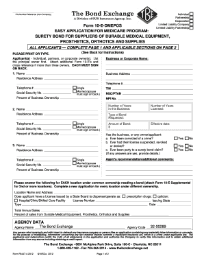 DMEPOS Application Checklist