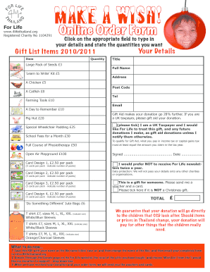 For Life Thailand Online Order Form