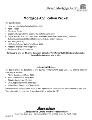Home Mortgage Series Application
