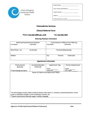 Clinical Referral Form