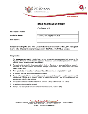 Basic Assessment Report for Residential Construction