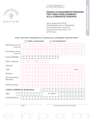 Modello Pagamento Pensioni