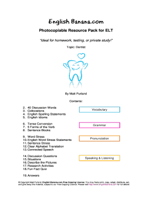 Dentist Vocabulary Worksheet