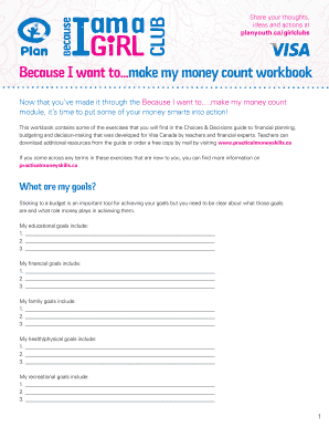 Because I Want To Make My Money Count Workbook