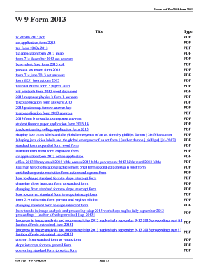 IRS W-9 Form 2013