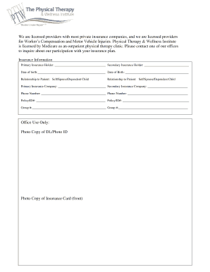 Insurance Information Form