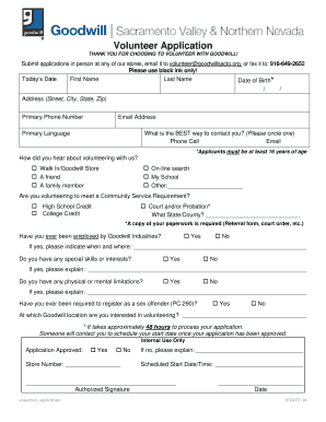 Volunteer Application Form