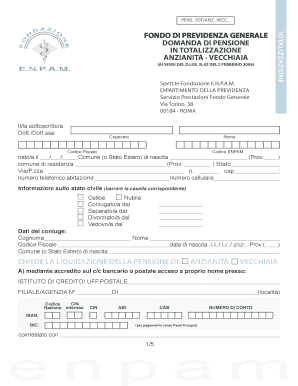 Domanda di Pensione