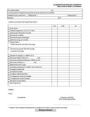 Modulo di Richiesta di Permesso