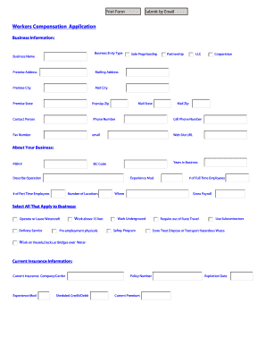 Workers Compensation Application Form