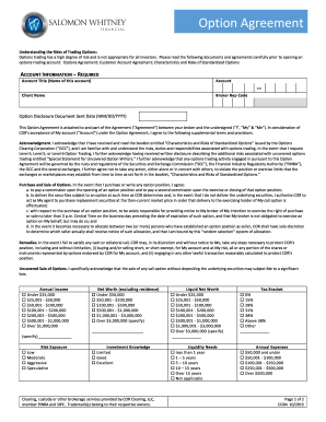 Options Trading Agreement