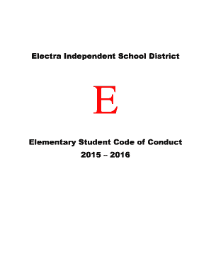Electra Elementary Student Code of Conduct