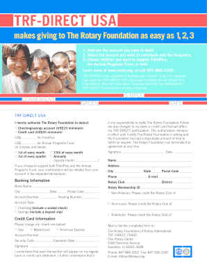 TRF-DIRECT USA Donation Form