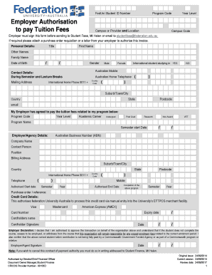 Employer Authorisation to Pay Tuition Fees