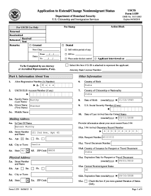 I134a - i 539a form sample