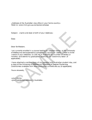 Invitation Letter for Relatives to Attend Graduation