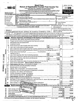 Form 990-EZ Tax Exemption Return