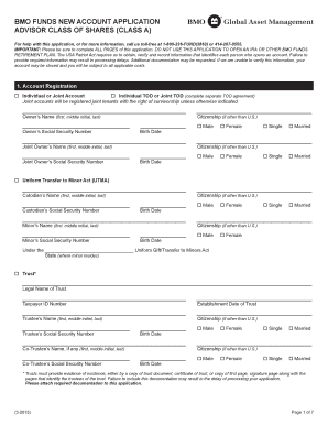 BMO Funds New Account Application