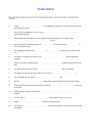Phrasal Verbs Exercise