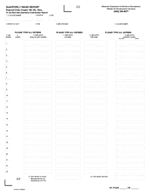 Wisconsin Quarterly Wage Report