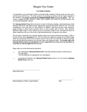 Optomap Retinal Exam Consent Form