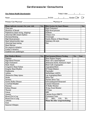 New Patient Health Questionnaire