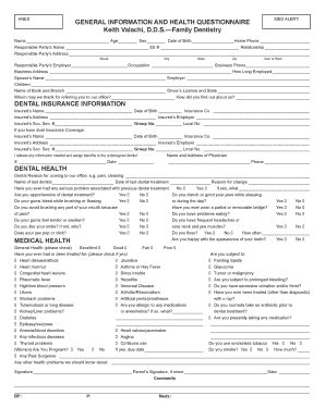 Dental Health Questionnaire