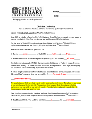 Christian Leadership Study Guide