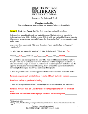 Christian Leadership Study Guide