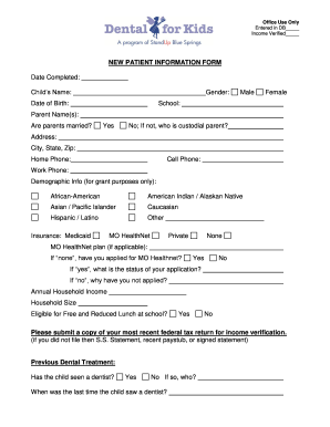 New Patient Information Form