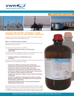 ASTM Standard Reagent Request Form
