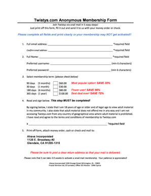 Twistys Anonymous Membership Form