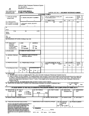California Health Benefits Plan Enrollment Form