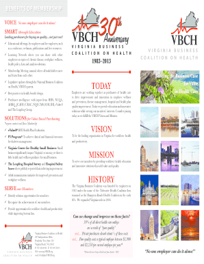 Virginia Business Coalition on Health Membership Application