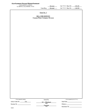 California Utility Bill Form