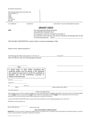 California Grant Deed
