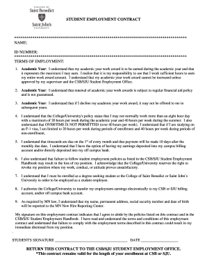 Student Employment Contract