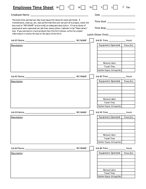 Employee Time Sheet