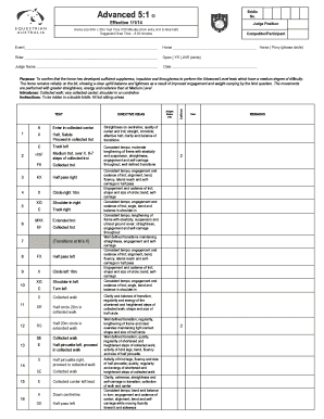 Advanced 5:1 Dressage Test