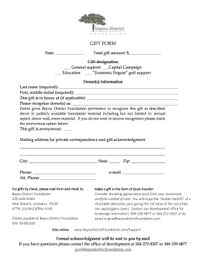 Gift Form