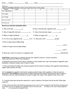 Science Lab Report Template