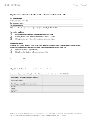 Clear Deal EUR Deposit Renewal Form