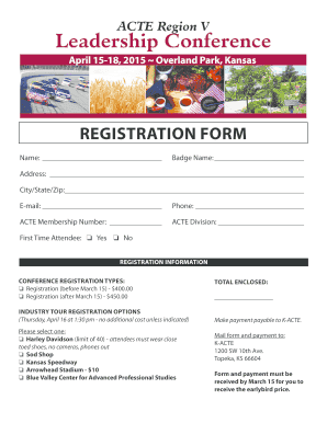 ACTE Conference Registration Form