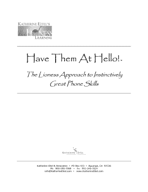 Lioness Approach to Great Phone Skills