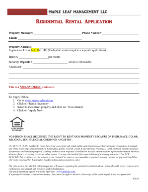 Residential Rental Application